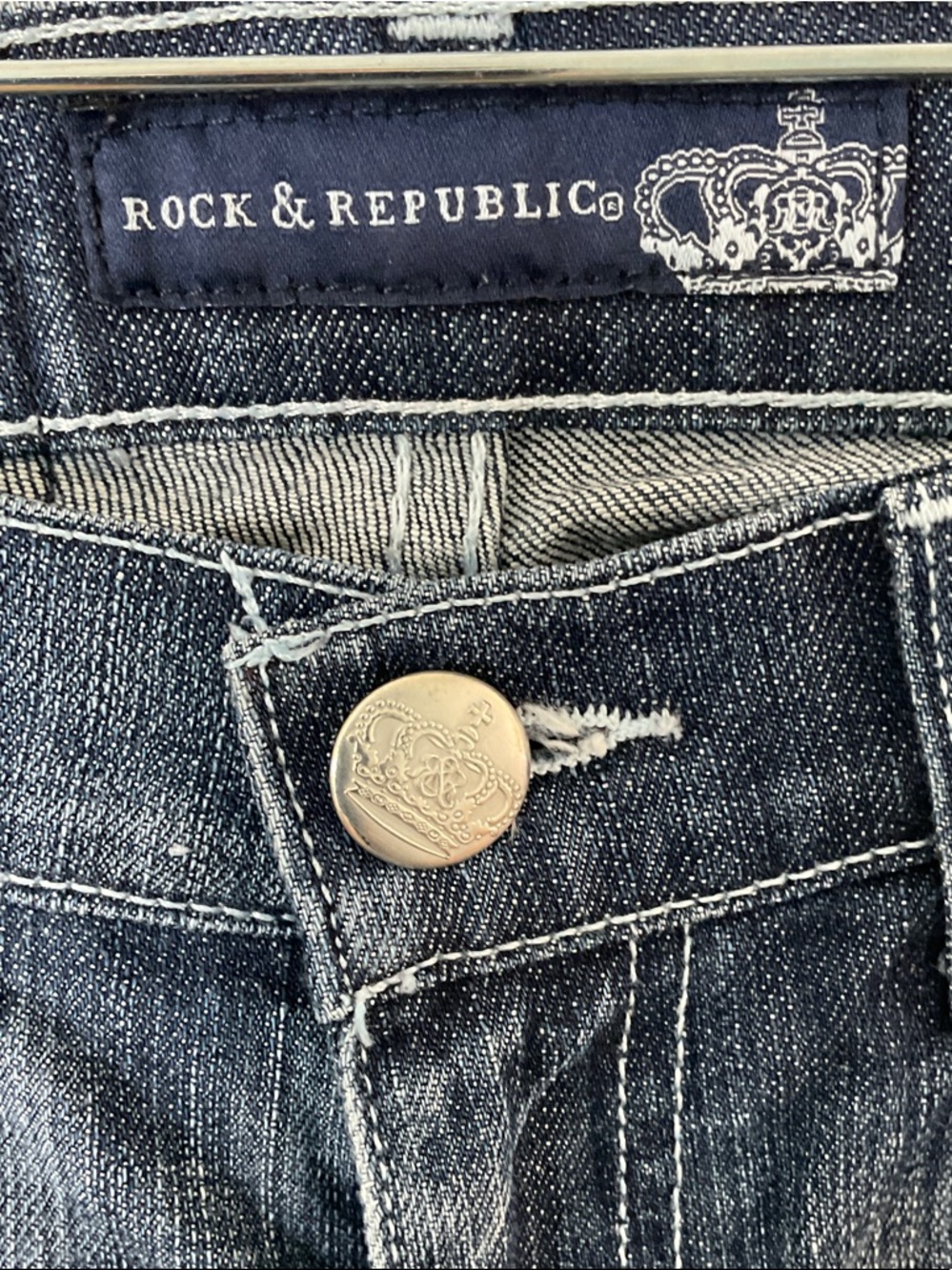 Rock & Republic Dark Blue Bootcut Jeans - Picture 2 of 13